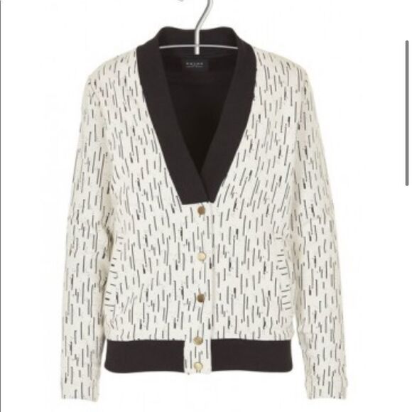 EKYOG JACQUARD FLEECE VARSITY JACKET - Picture 1 of 14